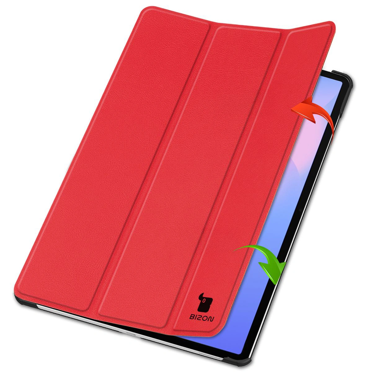 Etui z klapką Bizon Case Tab Croc od frontu do Samsung Galaxy Tab S10 FE Plus
