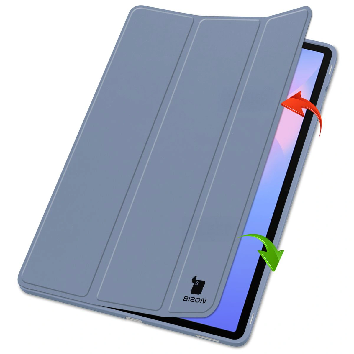 Two cases standing on stands, showcasing the function of converting into a stand for Samsung Galaxy Tab S10 FE Plus