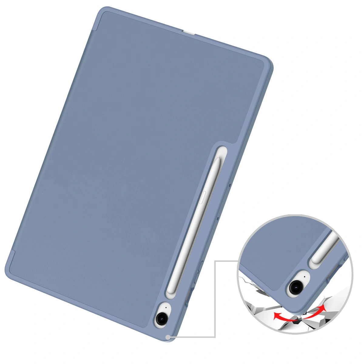 Showcasing the durable edges of the case for Samsung Galaxy Tab S10 FE Plus