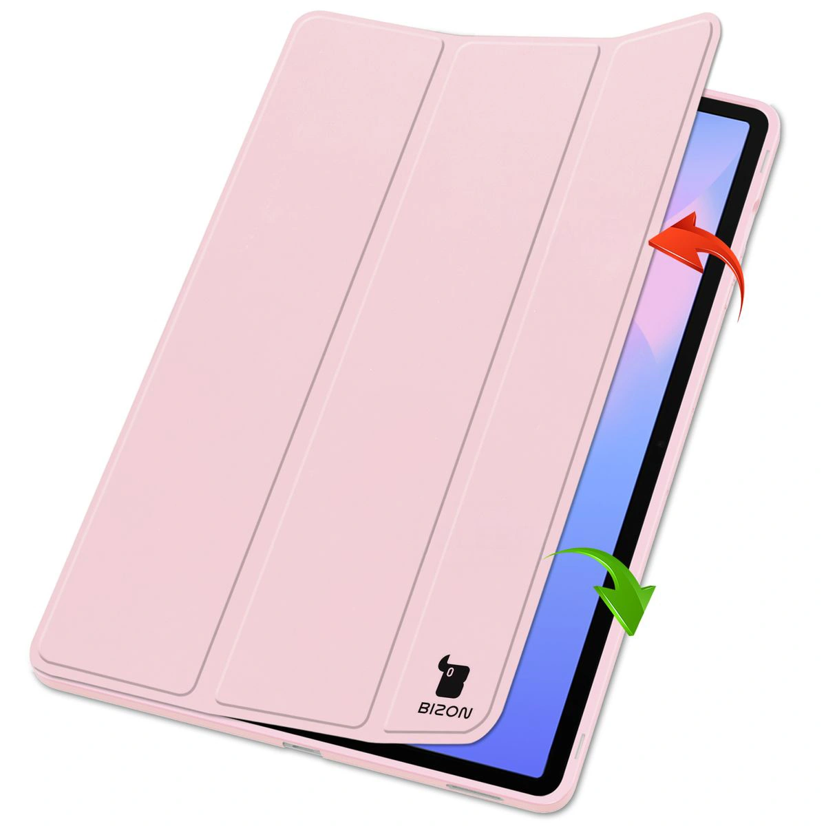 Two cases standing on pedestals, showcasing the stand function for Samsung Galaxy Tab S10 FE Plus