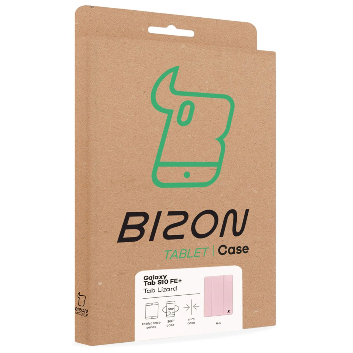Front of the Bison Case box with a dedicated label for Samsung Galaxy Tab S10 FE Plus