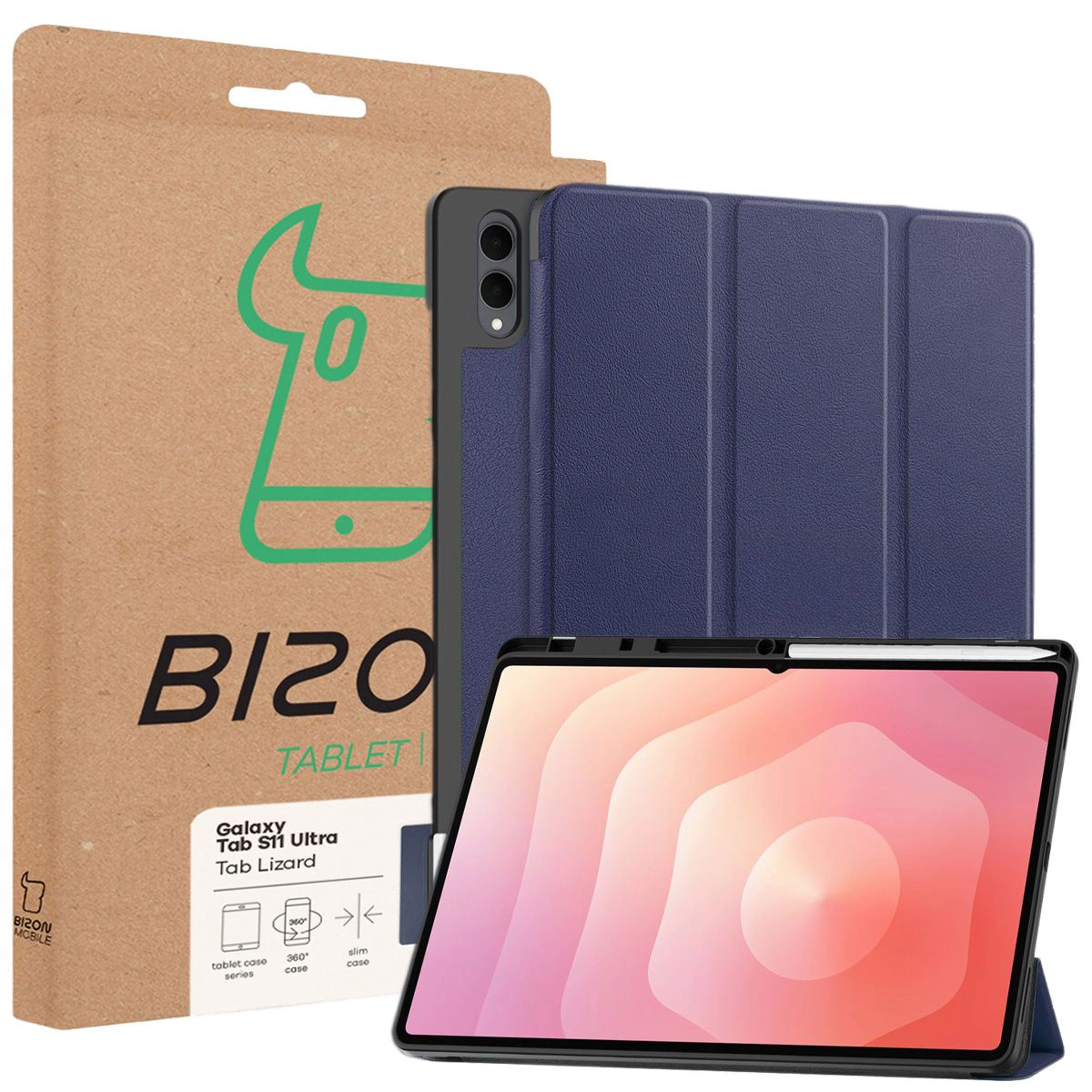 Front of the Bison Case box with a dedicated label for Samsung Galaxy Tab S11 Ultra