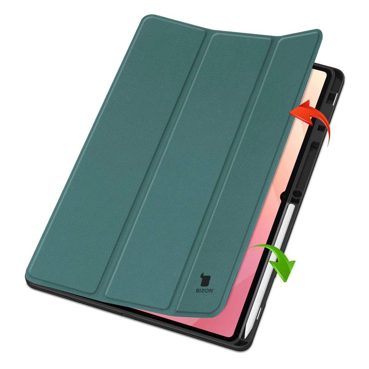 Two cases standing on risers, showcasing the stand function for Samsung Galaxy Tab S11 Ultra
