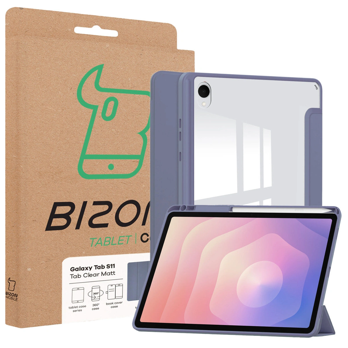 Bizon Tab Clear Matt – pudełko z etui do Samsung Galaxy Tab S11