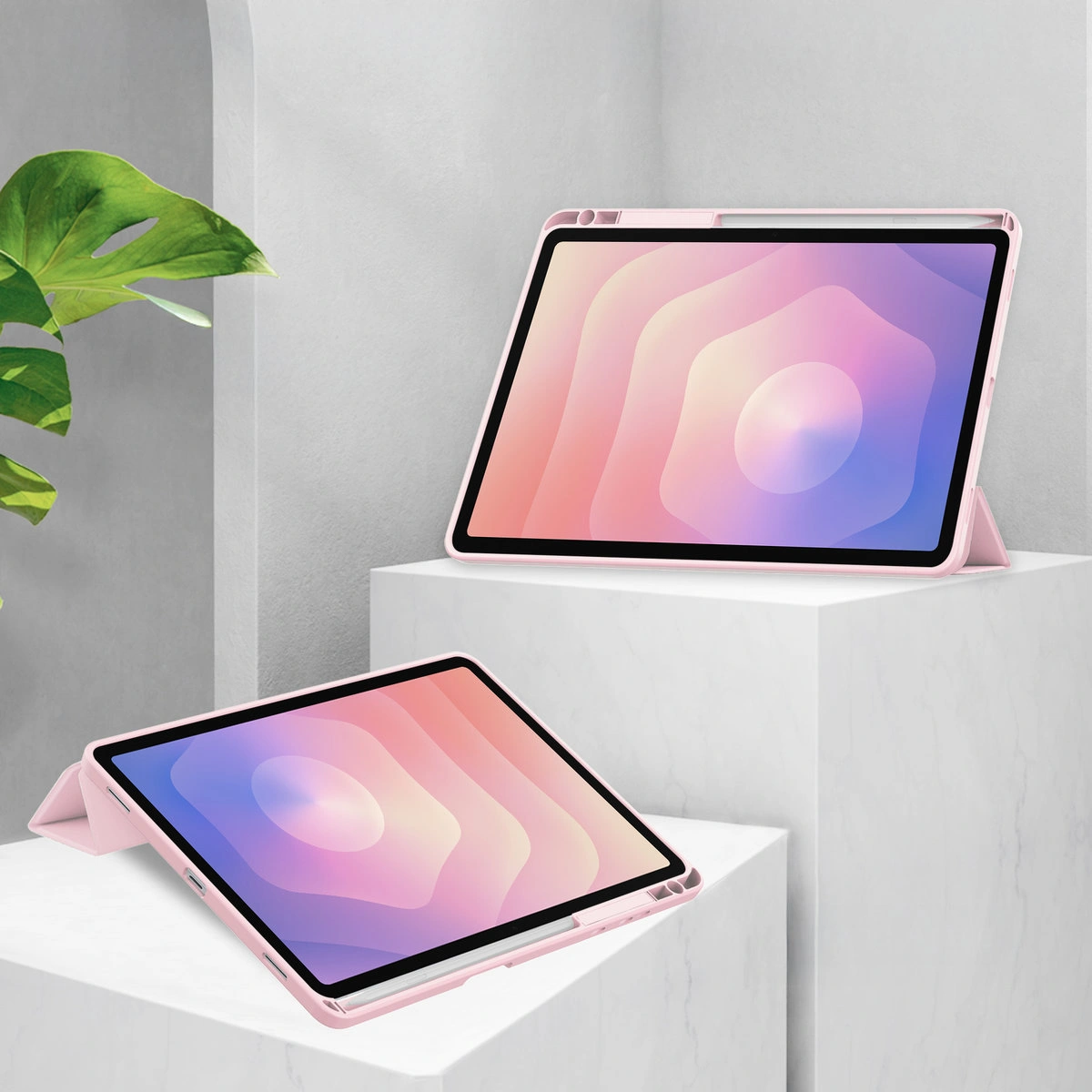 Ständerfunktion in der Bizon Tab Clear Matt Hülle für Samsung Galaxy Tab S11