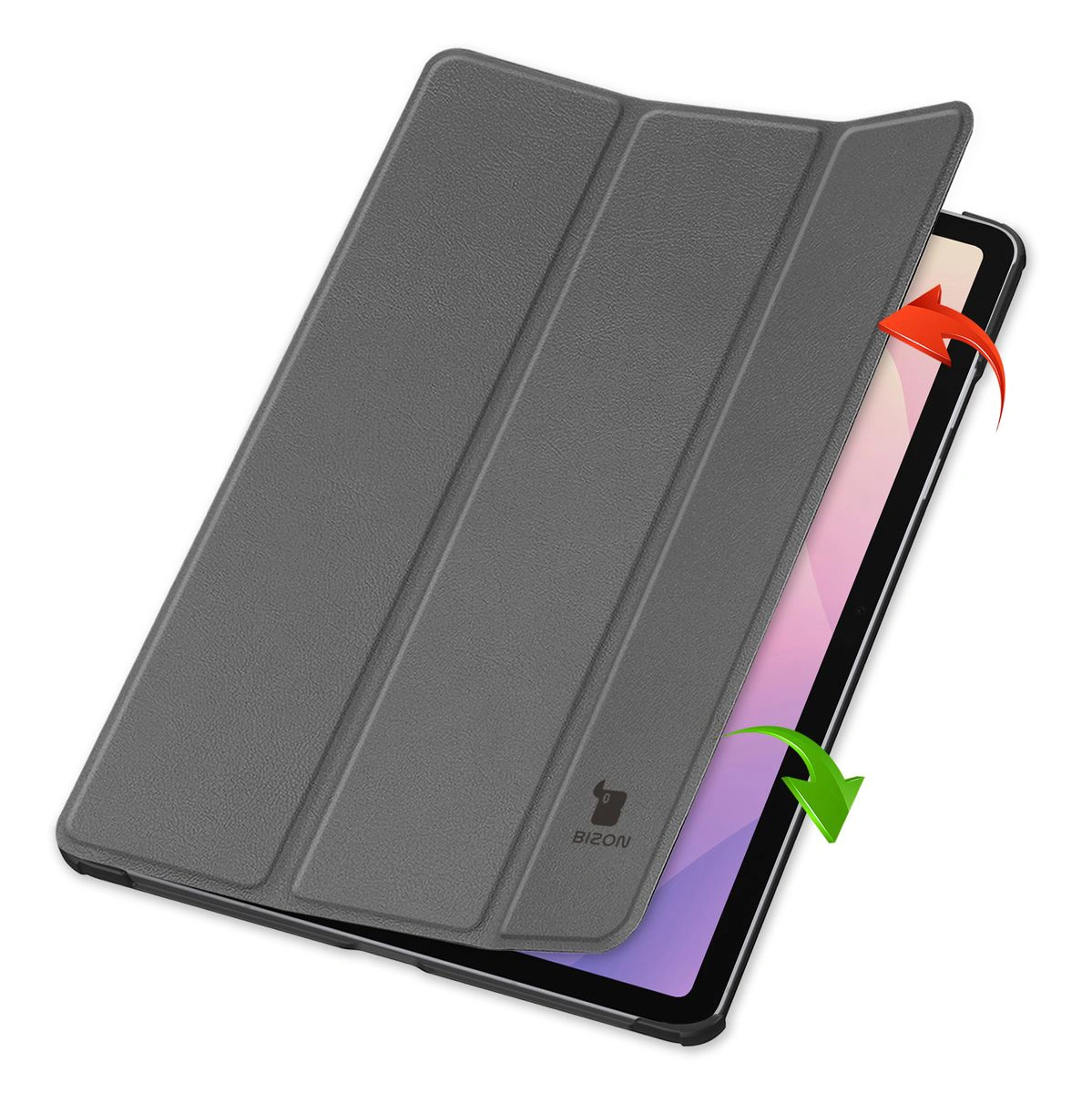 Bizon Case Tab Croc flip case from the front for Samsung Galaxy Tab S11