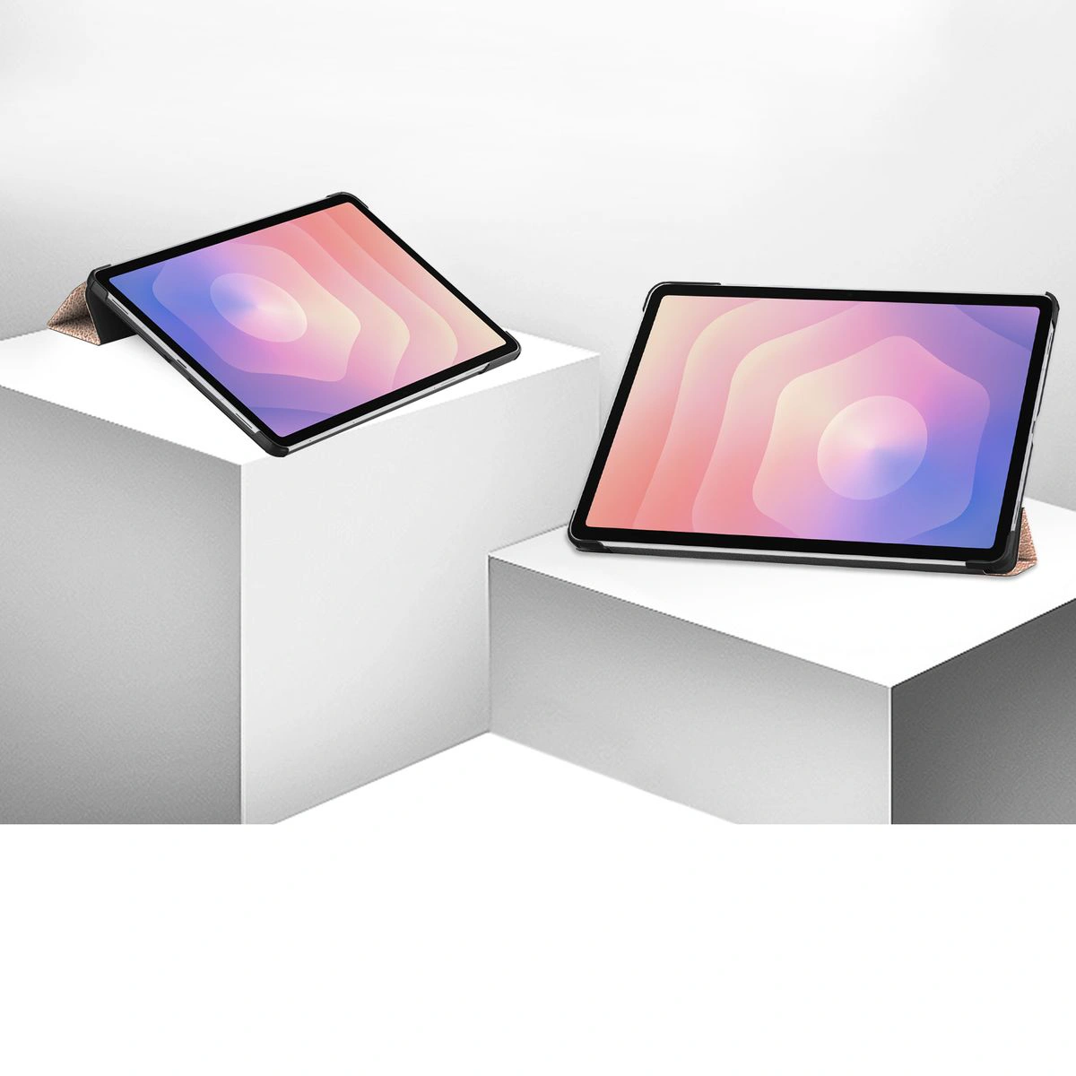 Bizon Case Tab Croc flap case on stands set at two angles for Samsung Galaxy Tab S11