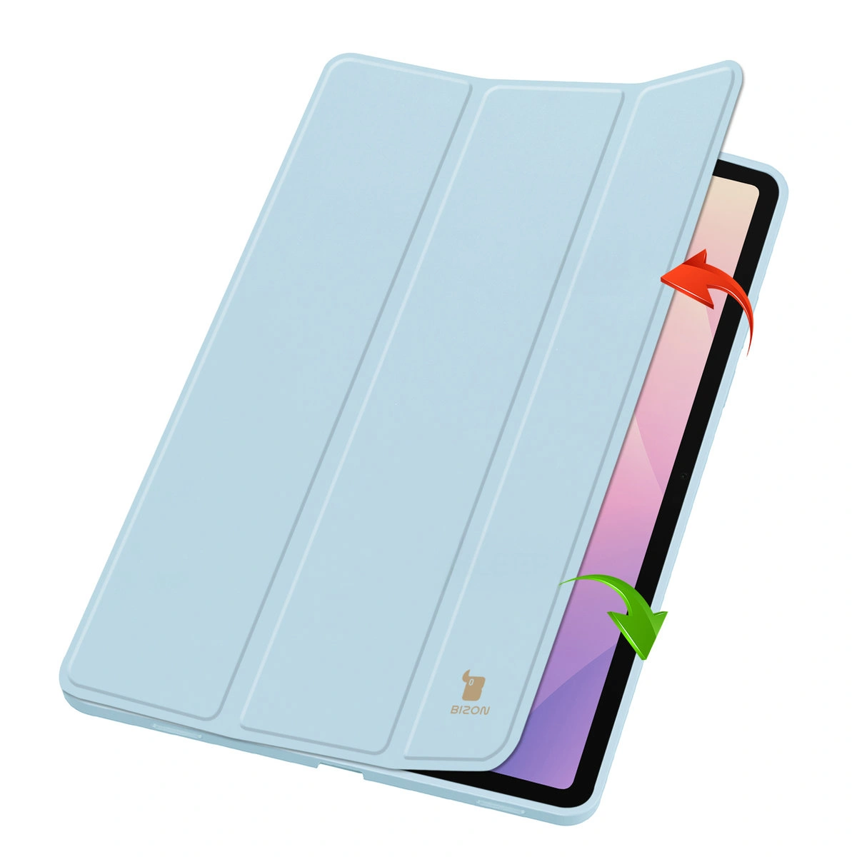 Two cases standing on platforms, showcasing the stand function for Samsung Galaxy Tab S11