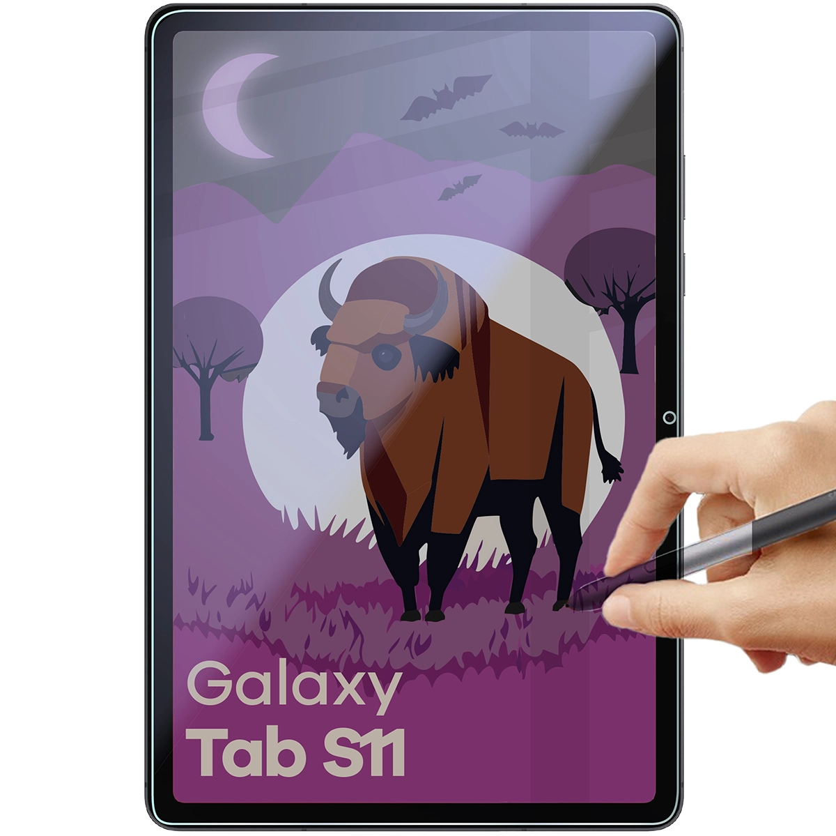 Szkło hybrydowe prywatyzujące Bizon Glass Tab Mule Shadow do Galaxy Tab S11