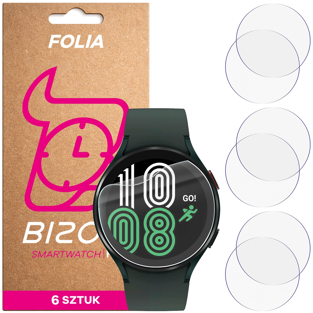 Hydrogelová fólie Bizon Watch Film HydroFlex pro Samsung Galaxy Watch 4 44 mm