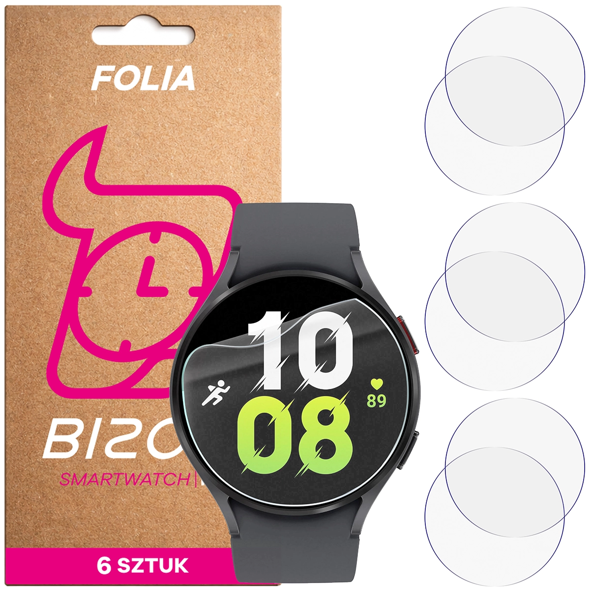 Bizon Watch Film HydroFlex hydrogel film for Samsung Galaxy Watch 5 44mm