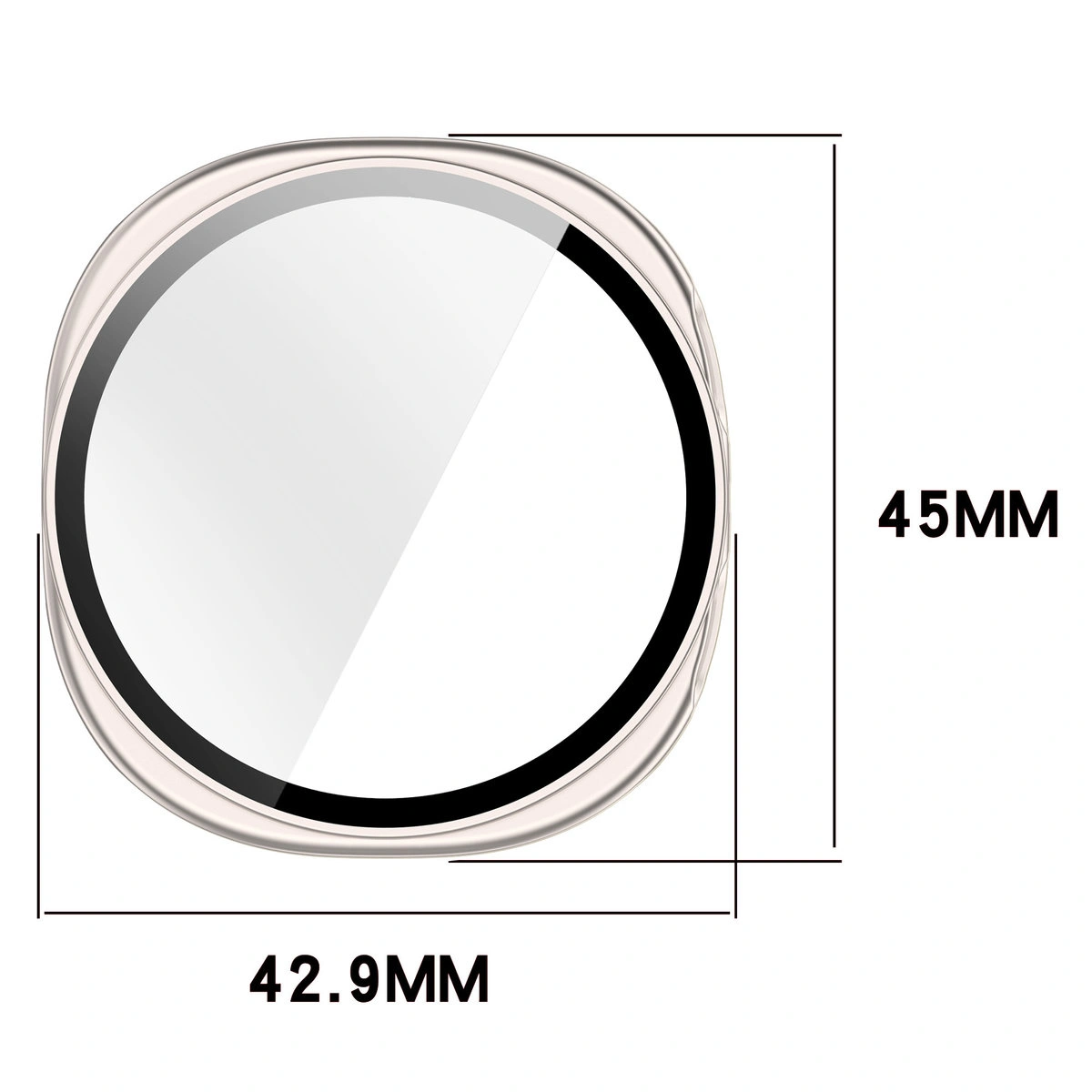 Διαστάσεις θήκης Bizon Case+Glass Watch για Galaxy Watch 8 40 mm