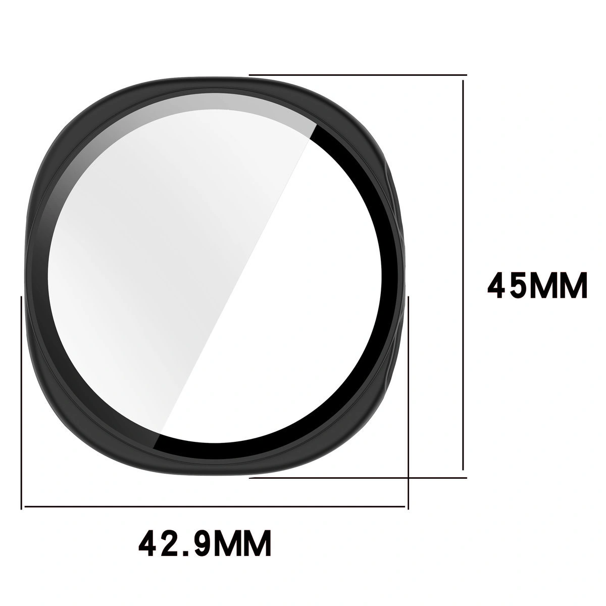 Dimensions of Bizon Case+Glass Watch for Galaxy Watch 8 40 mm