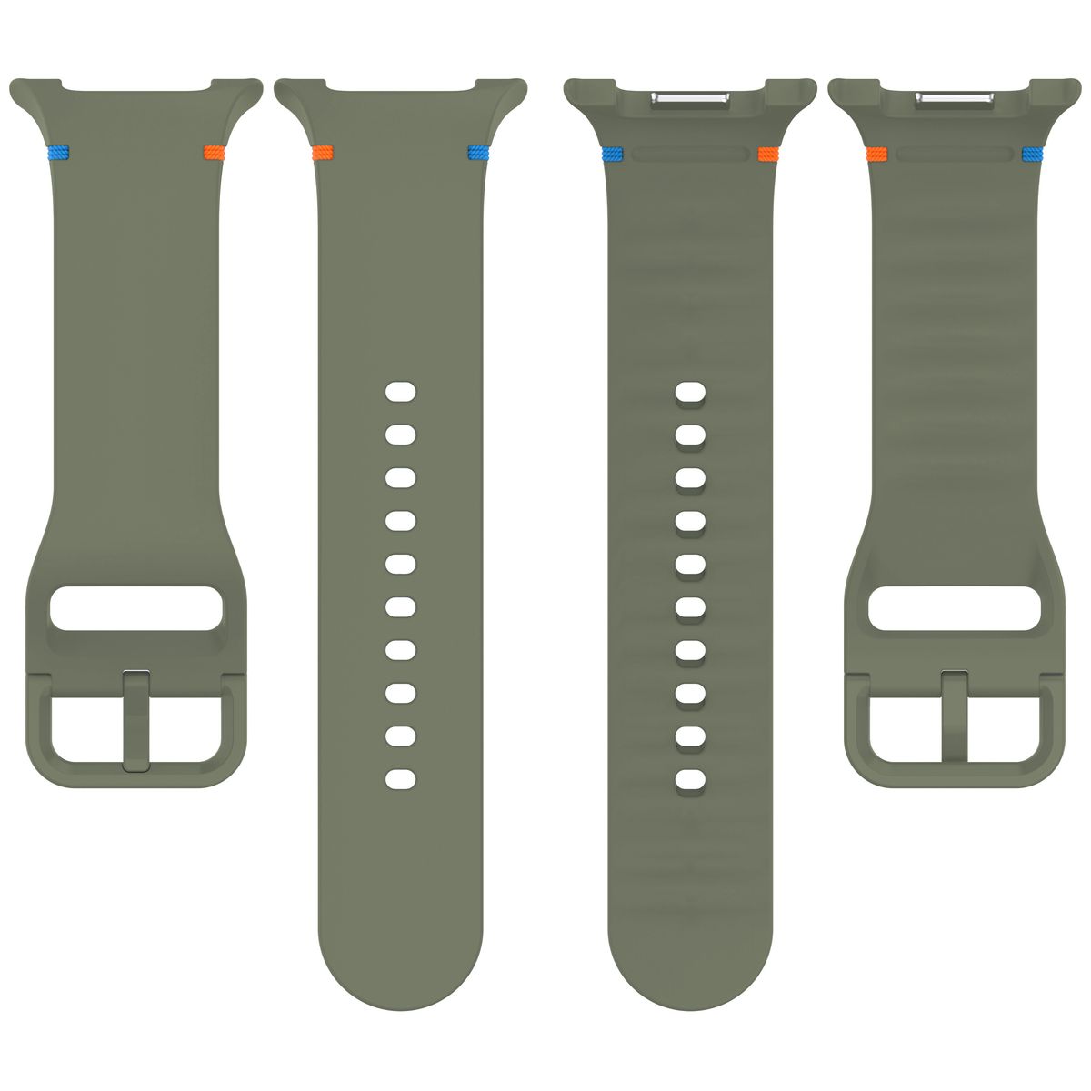 Brățară din silicon Bizon Strap Watch Silicone G arătată din spate pentru Galaxy Watch 8 40 mm/44 mm/8 Classic 46 mm