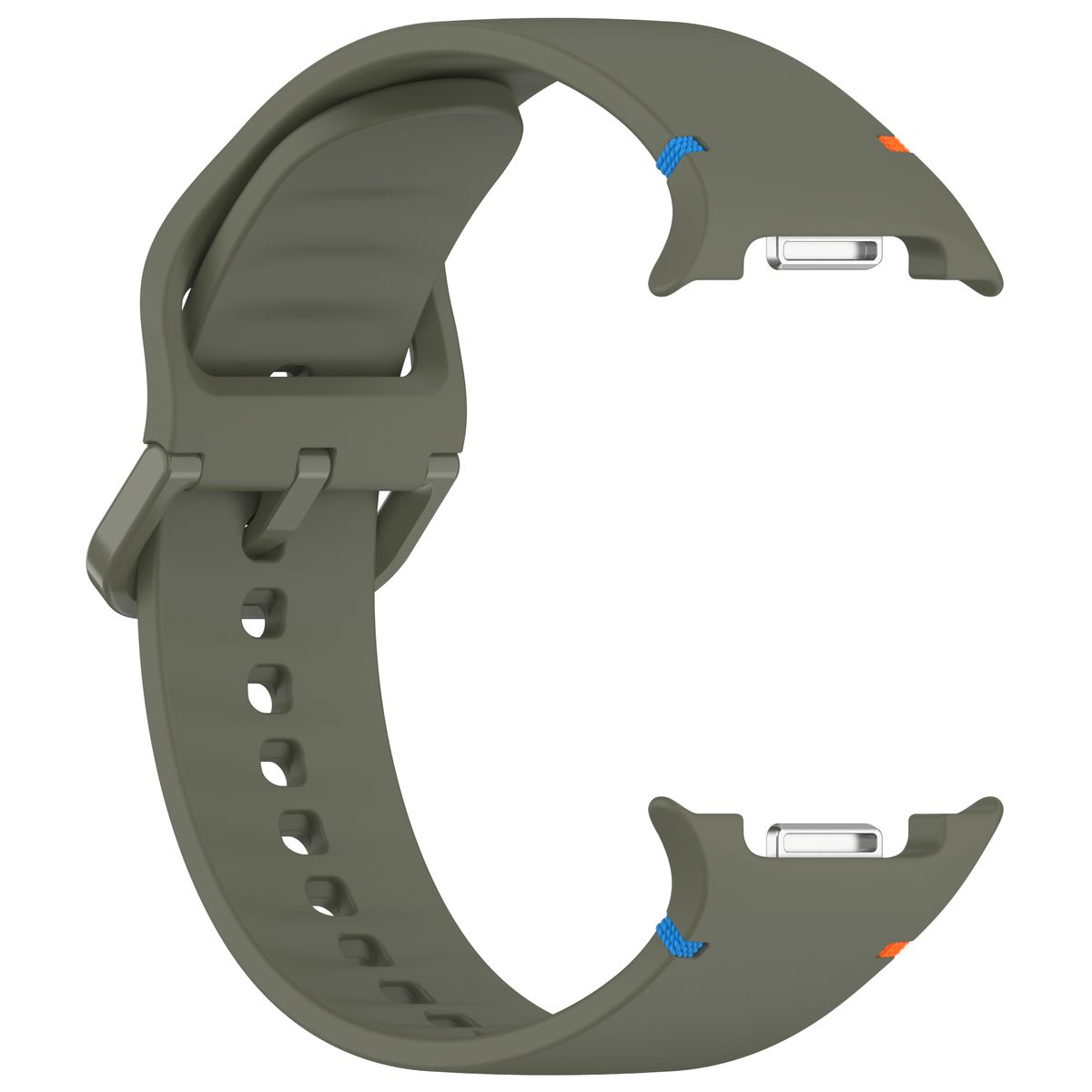 Fixările metalice ale brățării din silicon Bizon Strap Watch Silicone G pentru Galaxy Watch 8 40 mm/44 mm/8 Classic 46 mm