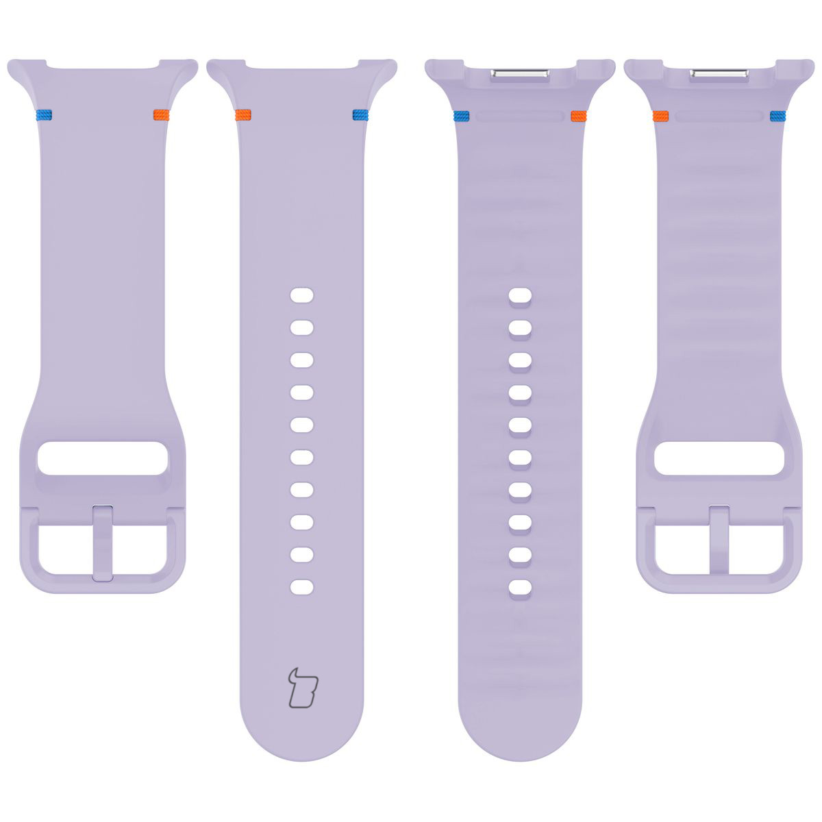 Silikonowy pasek Bizon Strap Watch Silicone G ukazane od tyłu do Galaxy Watch 8 40 mm/44 mm/8 Classic 46 mm