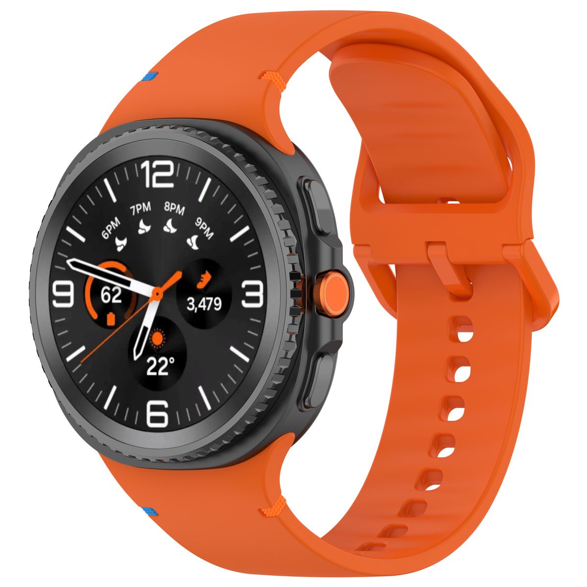 Silikonowy pasek Bizon Strap Watch Silicone G do Galaxy Watch 8 40 mm/44 mm/8 Classic 46 mm, pomarańczowy