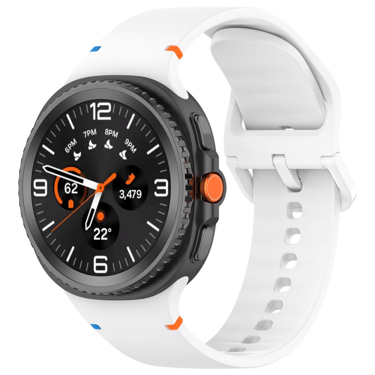 Silikonowy pasek Bizon Strap Watch Silicone G do Galaxy Watch 8 40 mm/44 mm/8 Classic 46 mm, szary