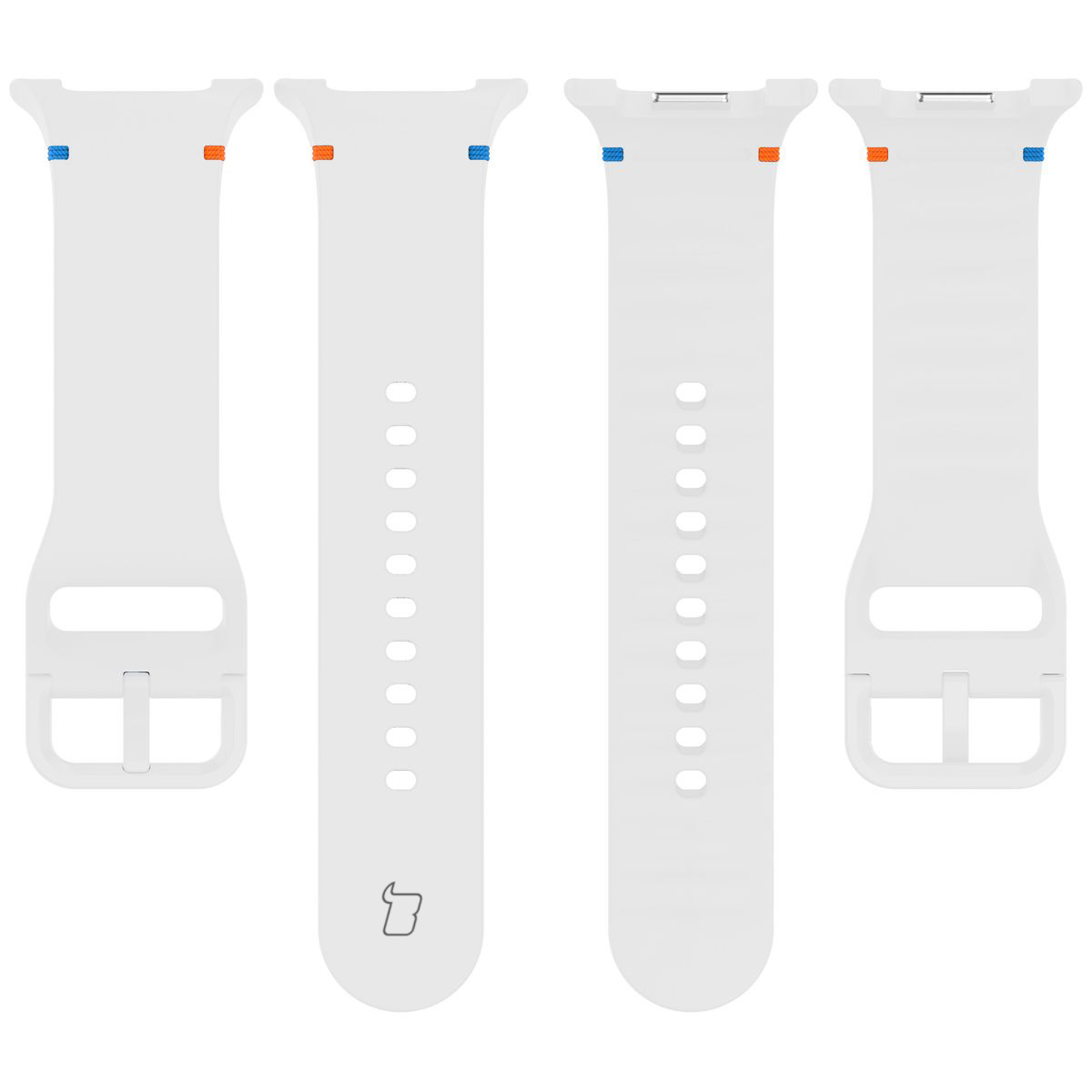 Silikonowy pasek Bizon Strap Watch Silicone G ukazane od tyłu do Galaxy Watch 8 40 mm/44 mm/8 Classic 46 mm