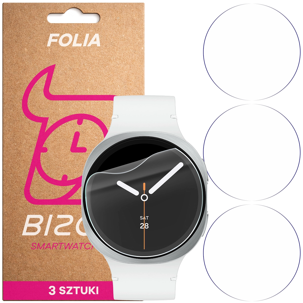 Folia hydrożelowa Bizon Watch Film HydroFlex dla Samsung Galaxy Watch 8 / 7 / FE / 6 / 5 / 4 40 mm
