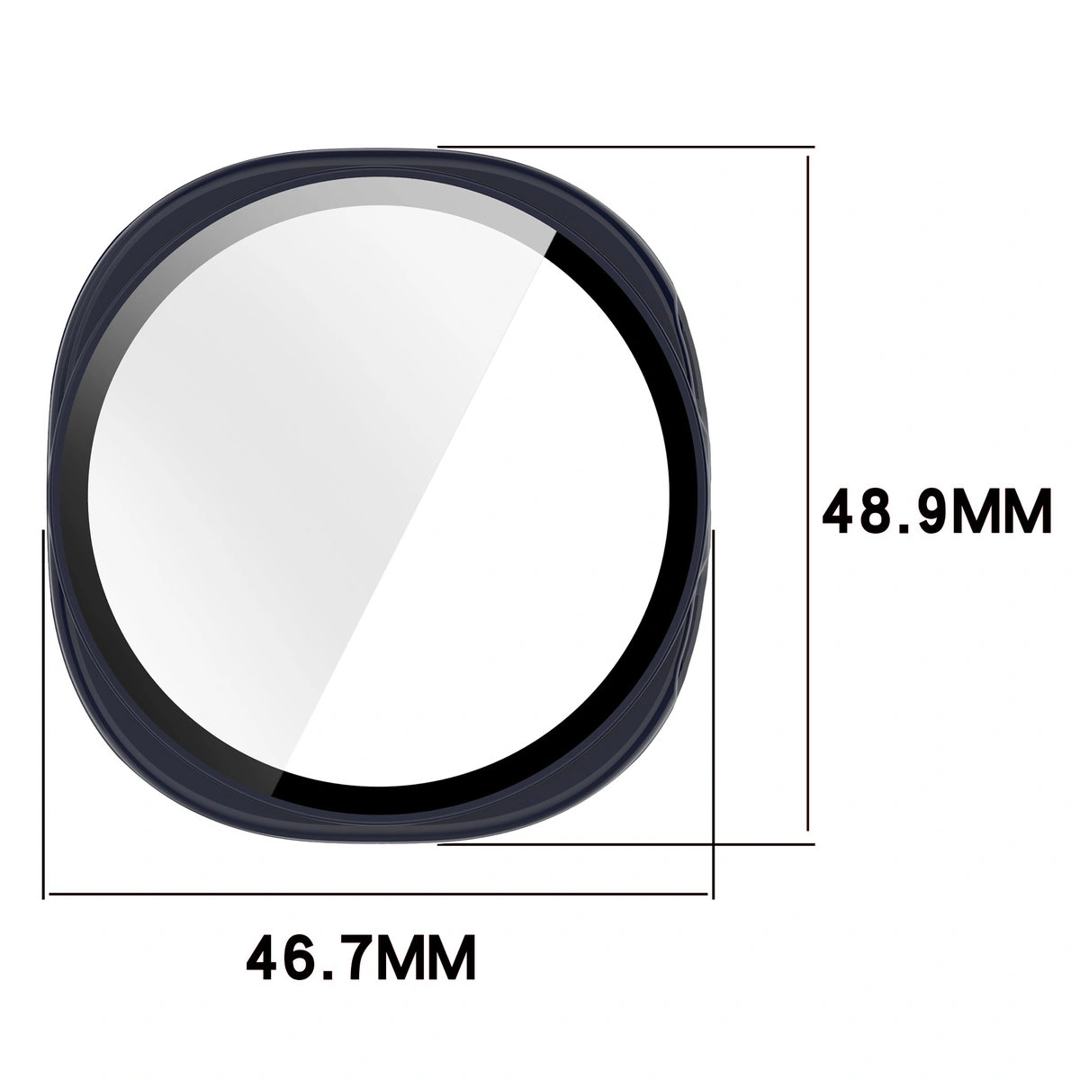 Rozměry pouzdra Bizon Case+Glass Watch pro Galaxy Watch 8 44 mm