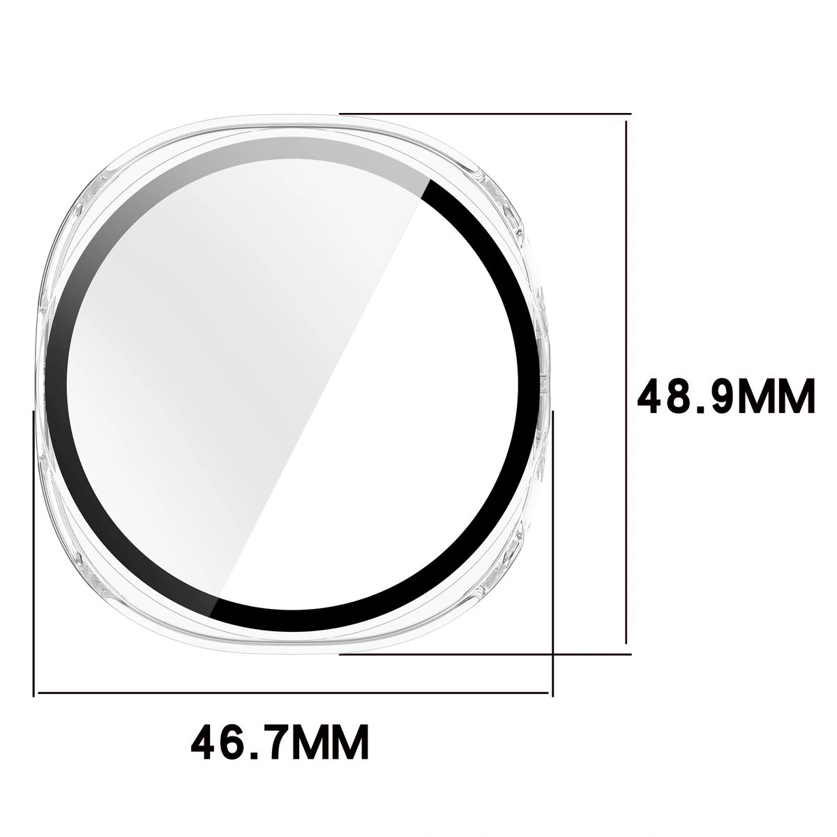 Dimensions of Bizon Case+Glass Watch for Galaxy Watch 8 44 mm
