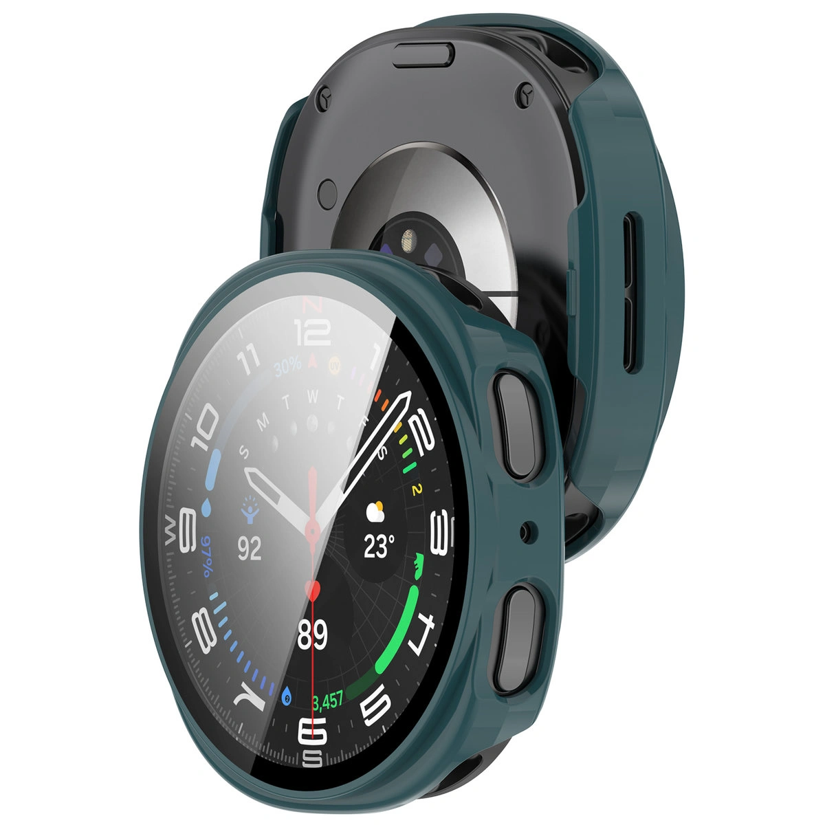 Pouzdro s integrovaným sklem Bizon Case+Glass Watch pro Galaxy Watch 8 44 mm