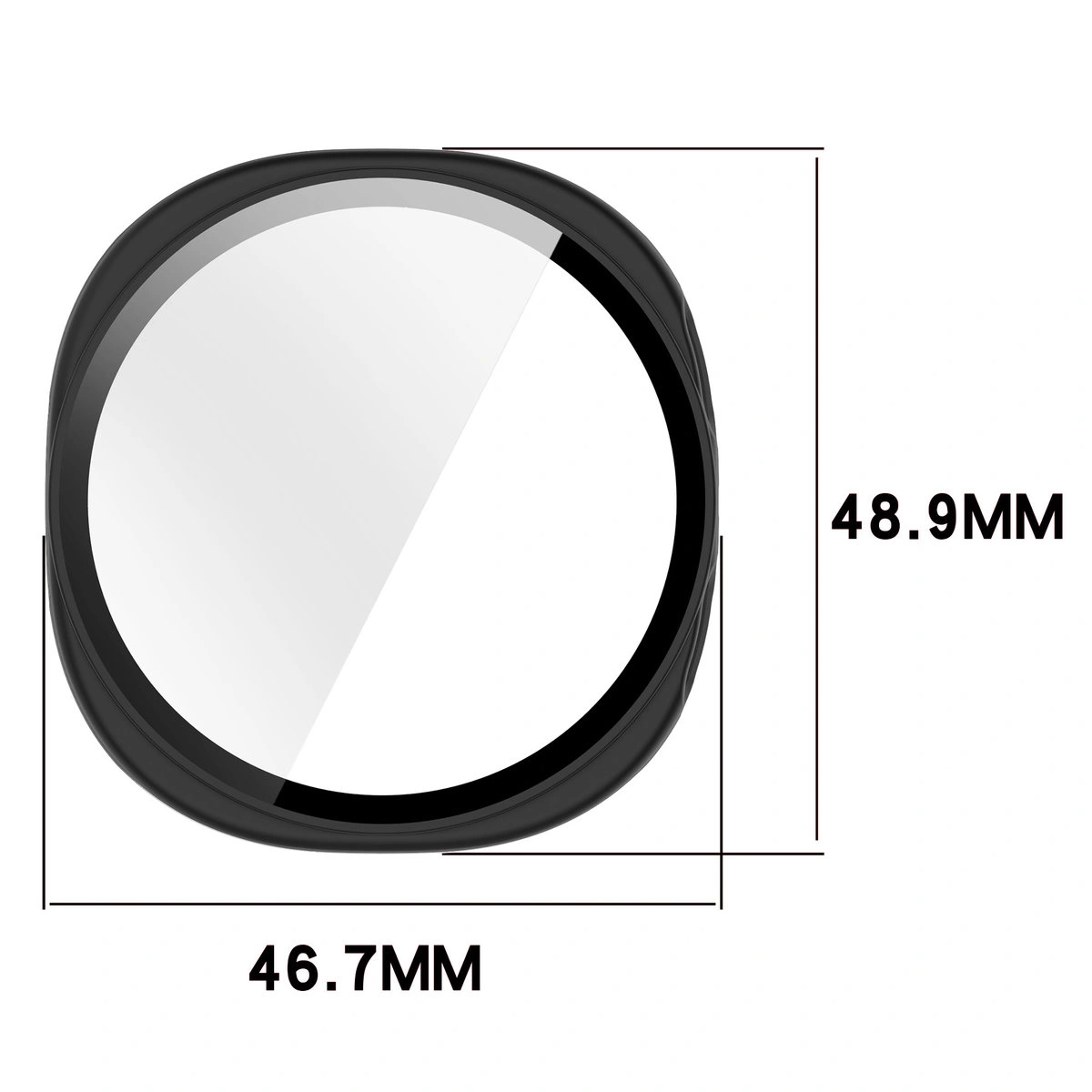 Wymiary etui Bizon Case+Glass Watch do Galaxy Watch 8 44 mm