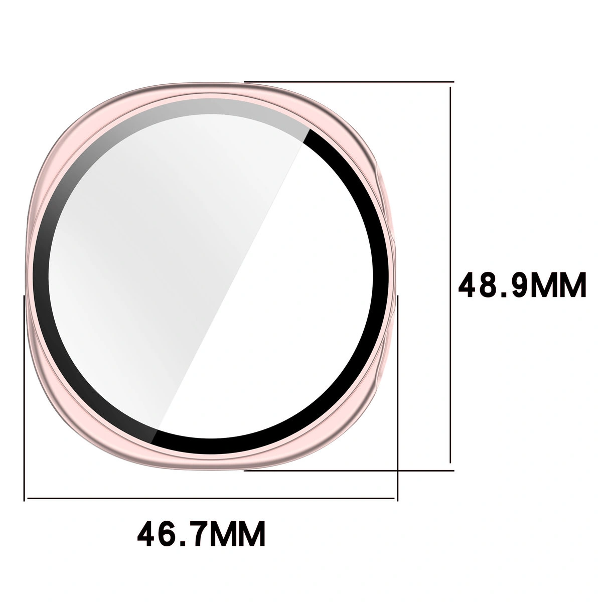 Wymiary etui Bizon Case+Glass Watch do Galaxy Watch 8 44 mm