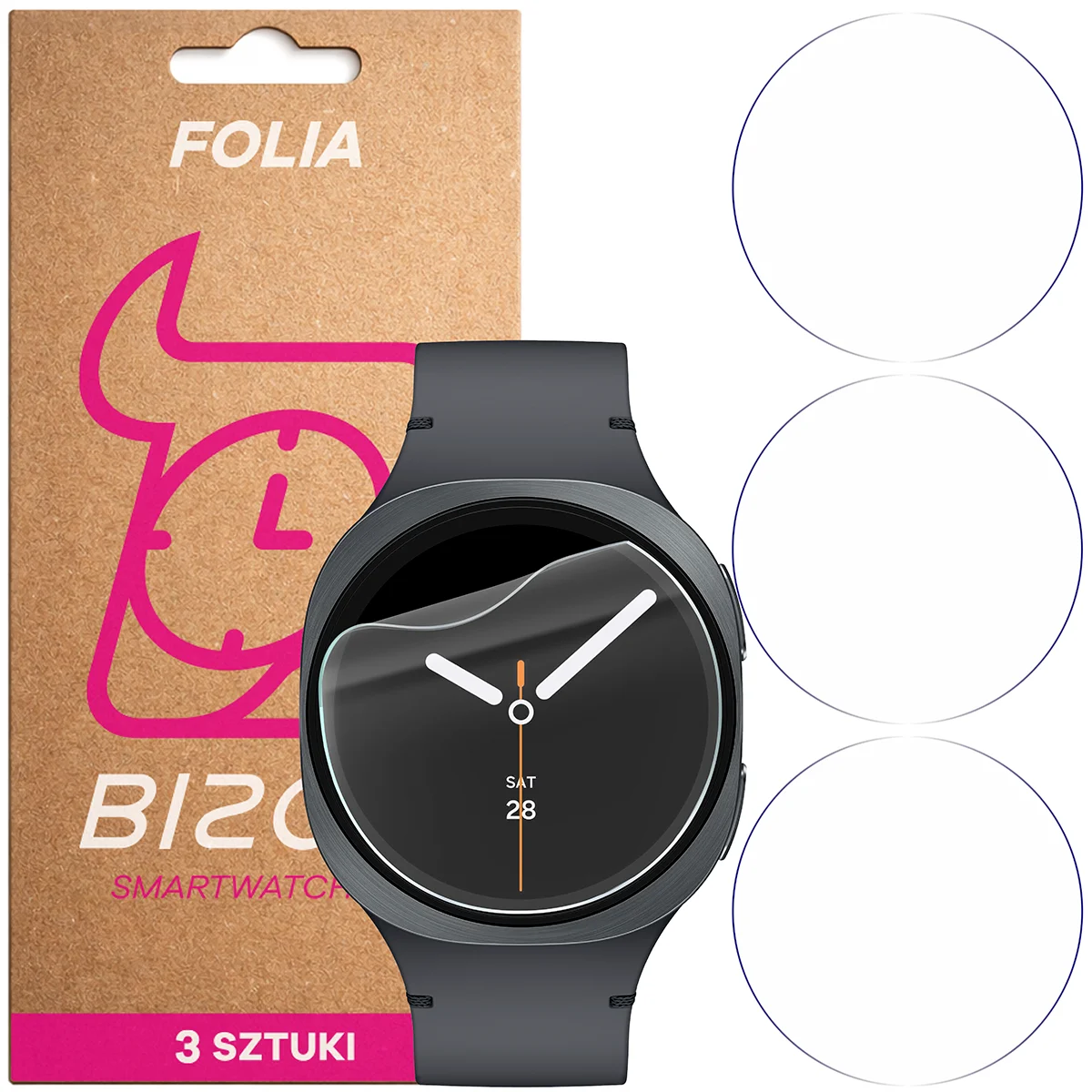 Folia hydrożelowa Bizon Watch Film HydroFlex dla Samsung Galaxy Watch 8 / 7 / 6 44 mm