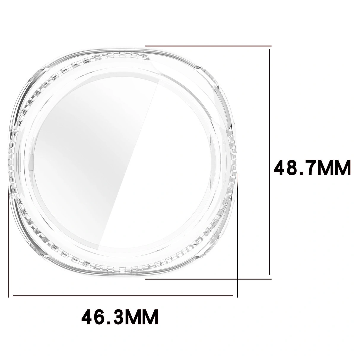 Rozměry pouzdra Bizon Case+Glass Watch pro Galaxy Watch 8 Classic 46 mm