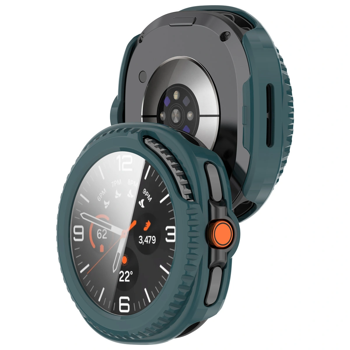 Bizon Case+Glass Watch for Galaxy Watch 8 Classic 46 mm