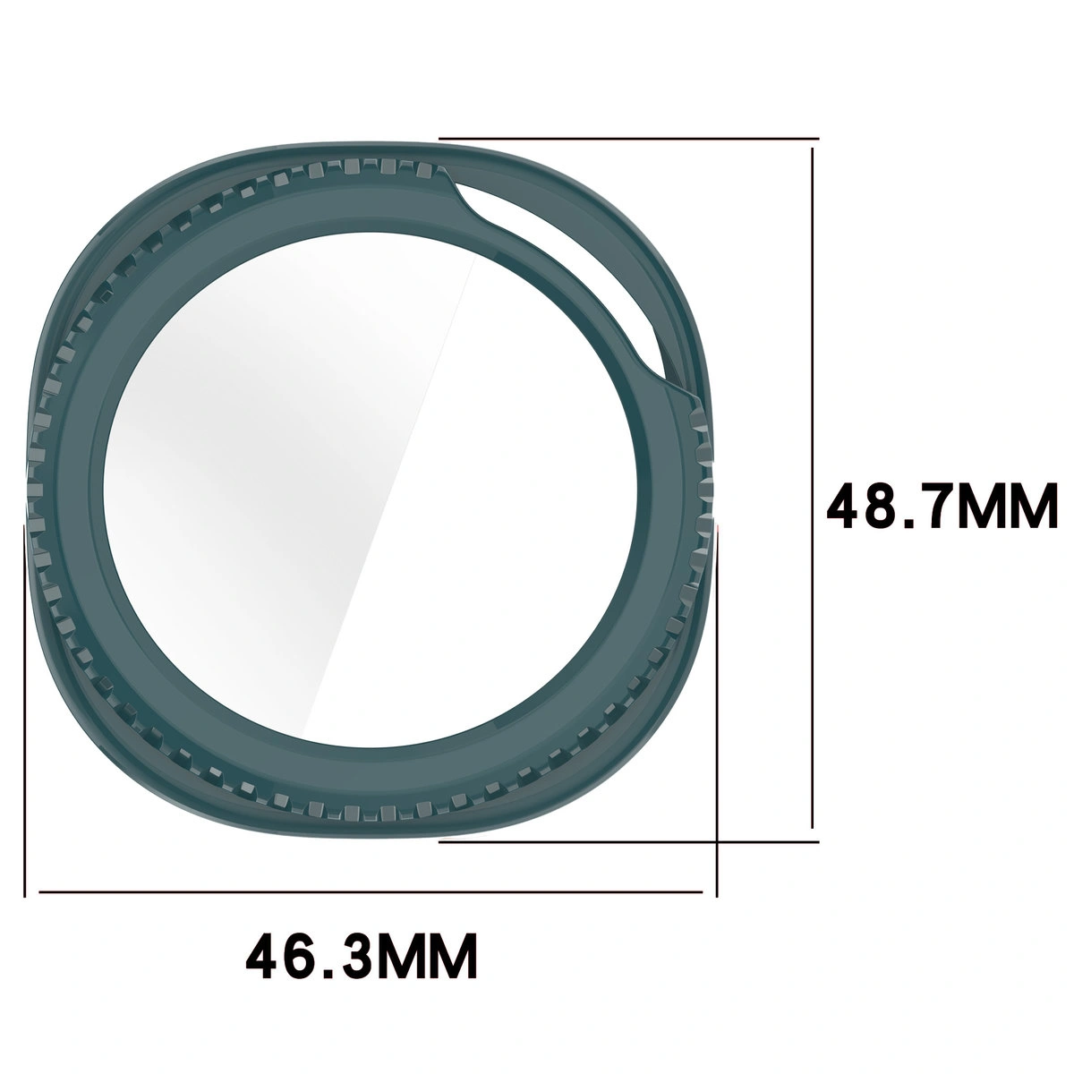 Dimensions of Bizon Case+Glass Watch for Galaxy Watch 8 Classic 46 mm