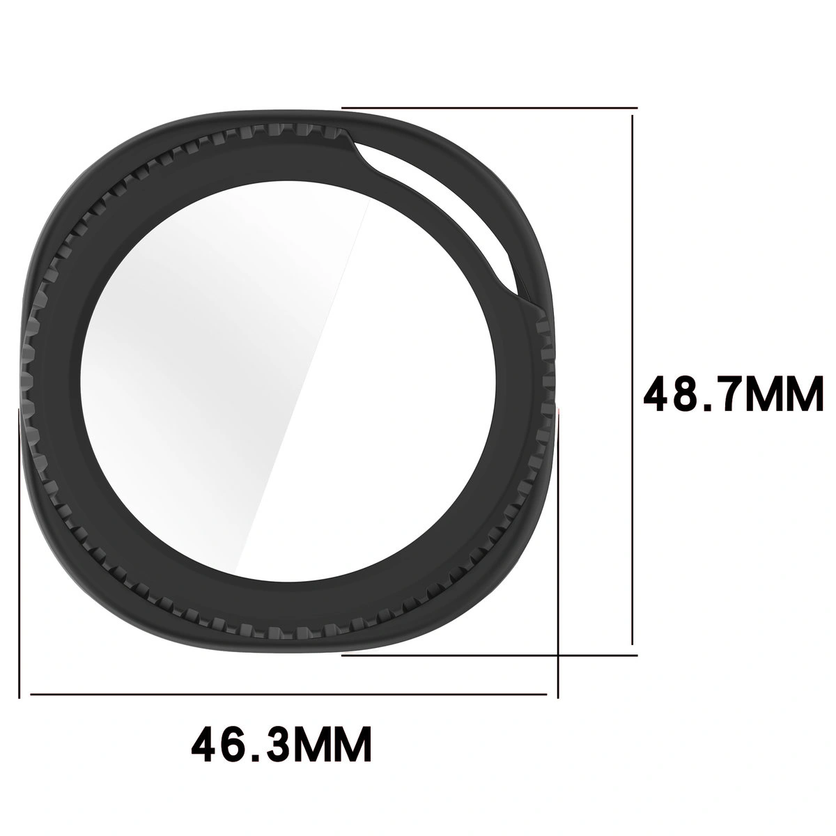 A Bizon Case+Glass Watch tok méretei Galaxy Watch 8 Classic 46 mm-hez