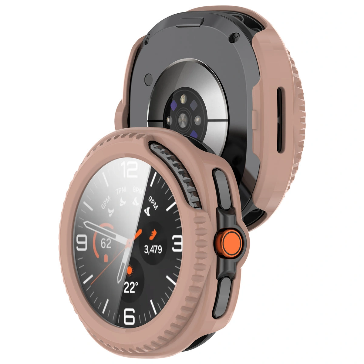 Case with built-in glass Bizon Case+Glass Watch for Galaxy Watch 8 Classic 46 mm