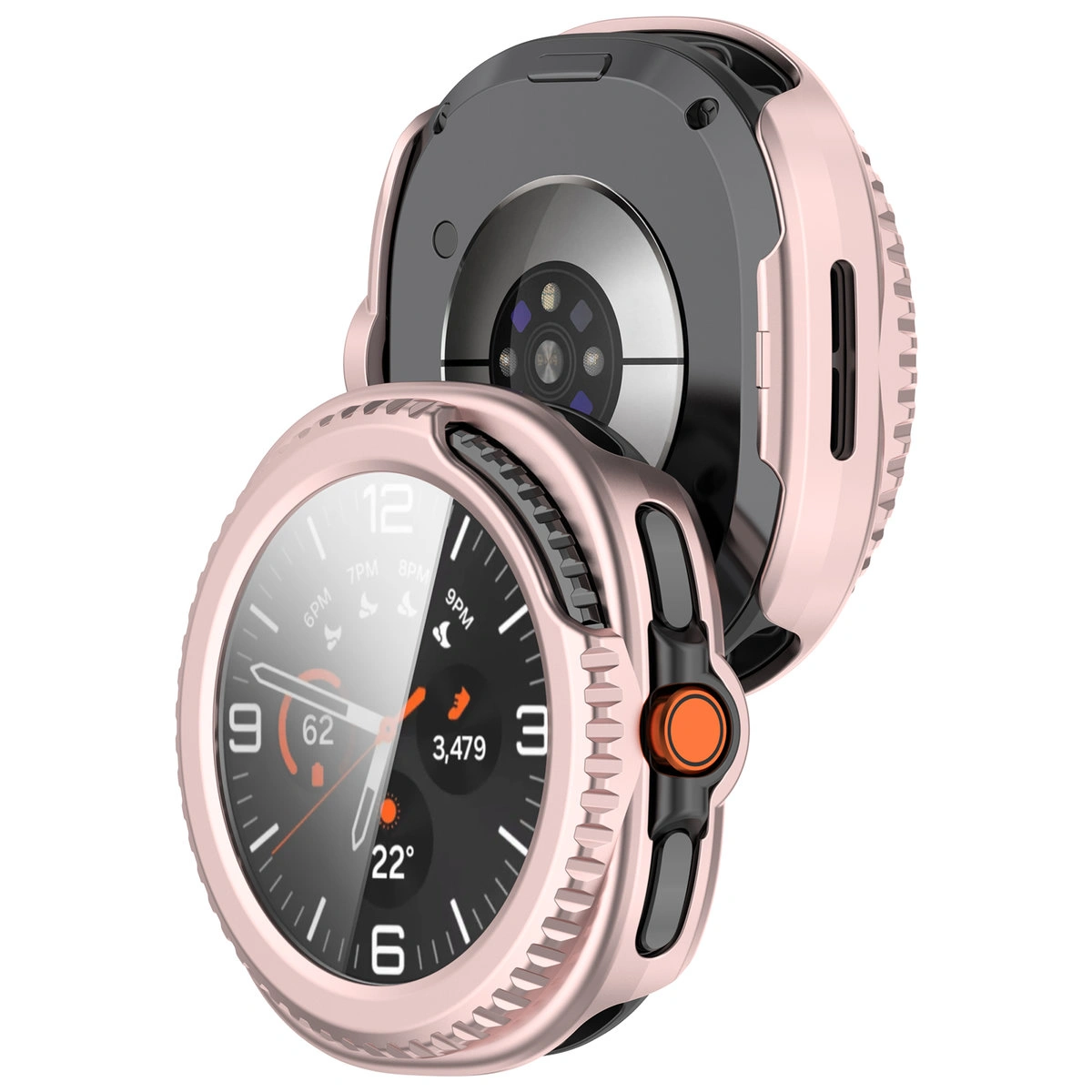Carcasă cu sticlă integrată Bizon Case+Glass Watch pentru Galaxy Watch 8 Classic 46 mm