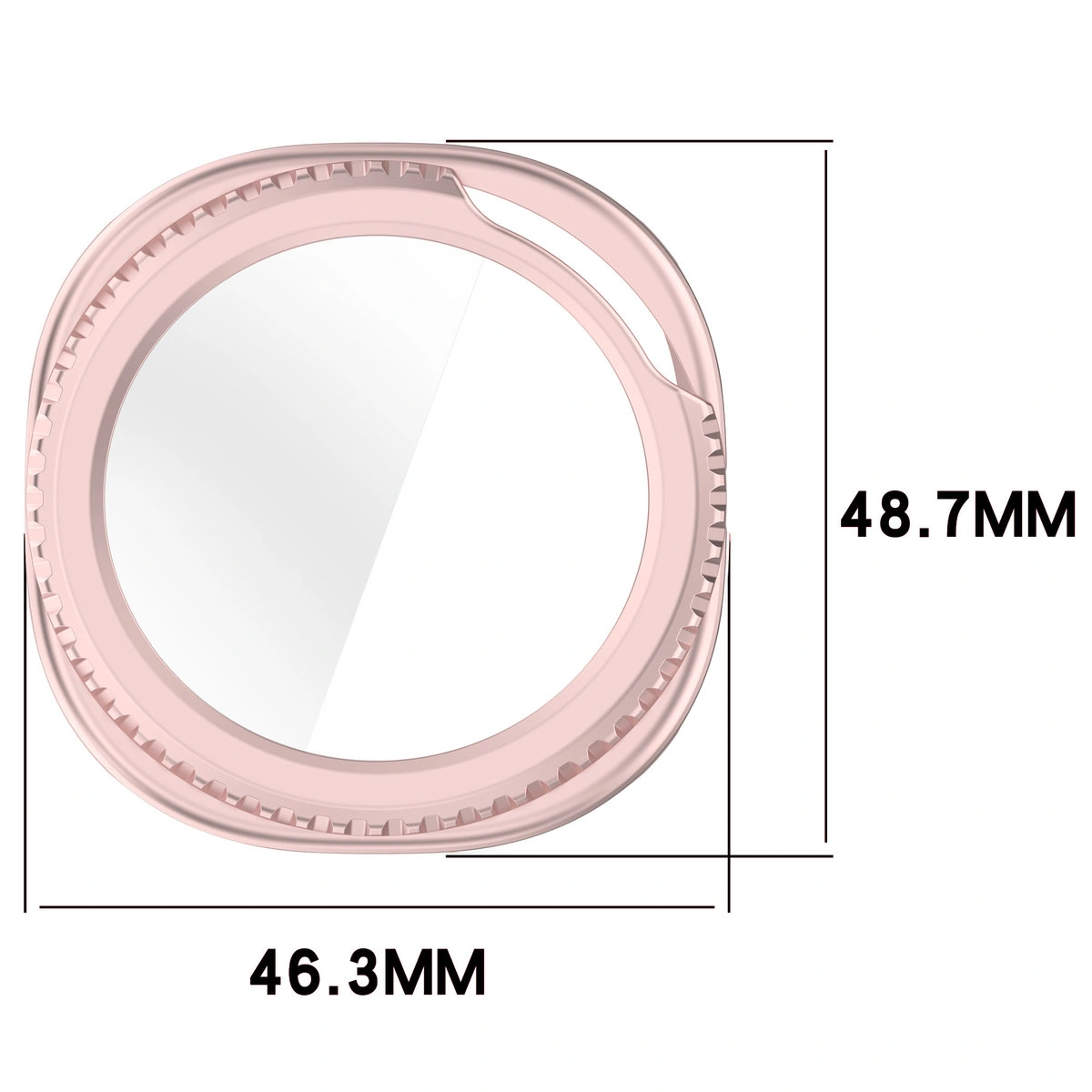 Dimensiunile carcasei Bizon Case+Glass Watch pentru Galaxy Watch 8 Classic 46 mm