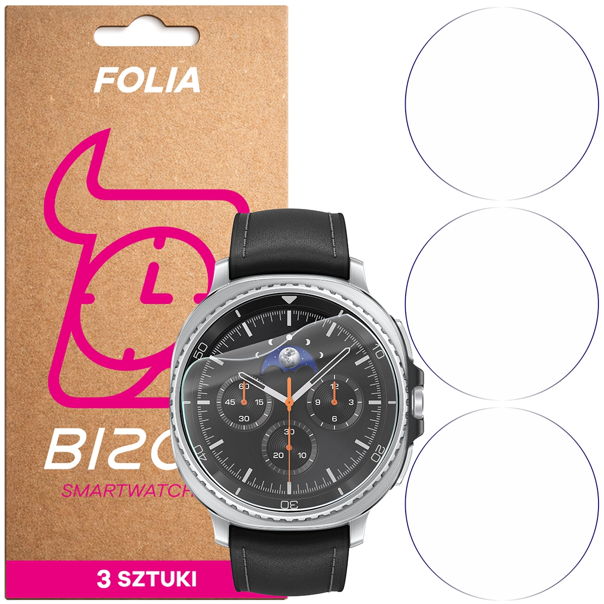 Folia hydrożelowa Bizon Watch Film HydroFlex dla Samsung Galaxy Watch 8 Classic 46 mm