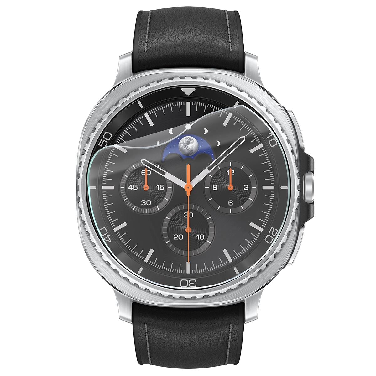 Bison Hydrogel Film HydroFlex for Samsung Galaxy Watch 8 Classic 46 mm on the watch