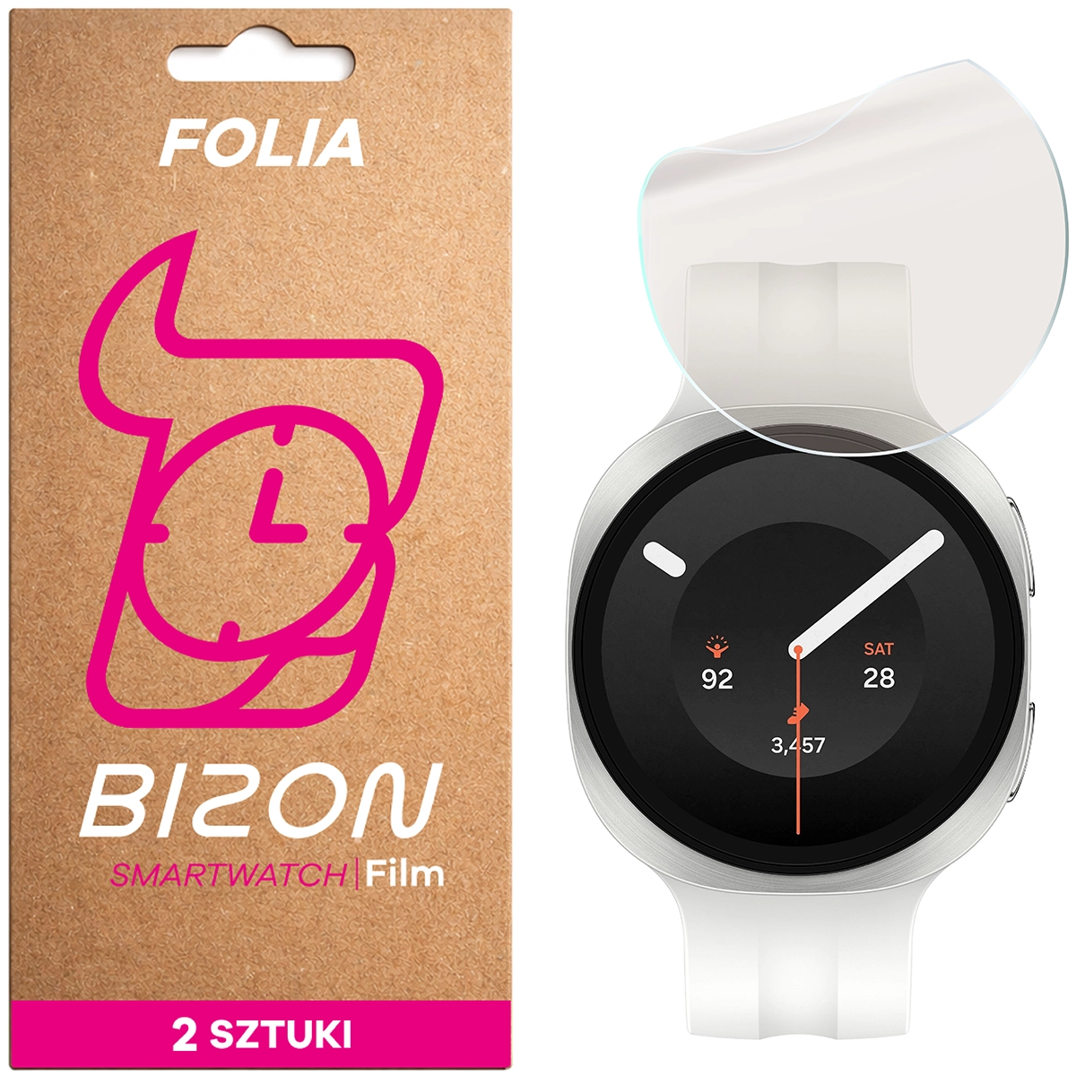 Matte film for the screen Bizon Watch Film Matte Duo for Samsung Galaxy Watch 9 40 mm, 2 pieces