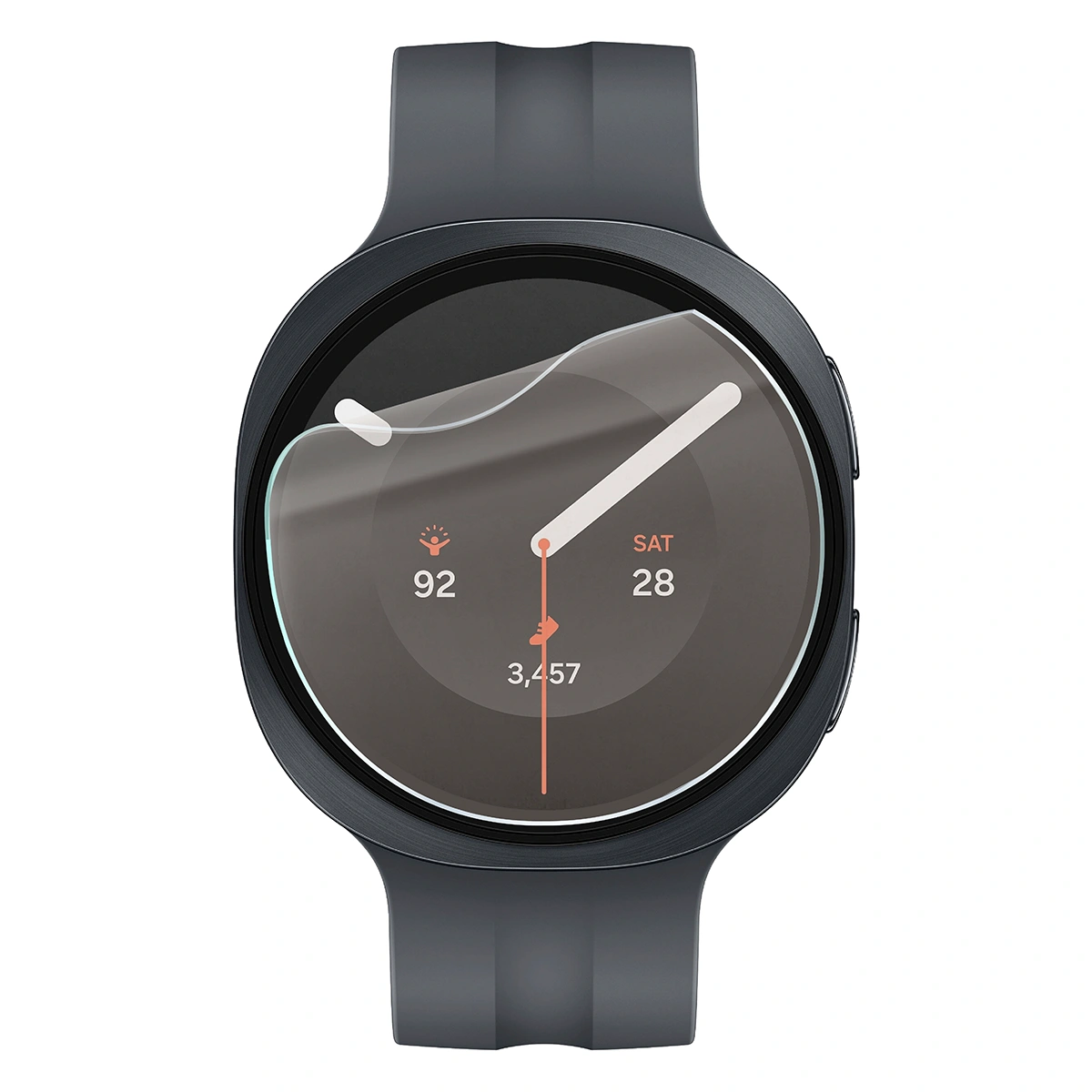 Smartwatch with the protective film Bizon Watch Film Matte Duo for Samsung Galaxy Watch 9 44 mm