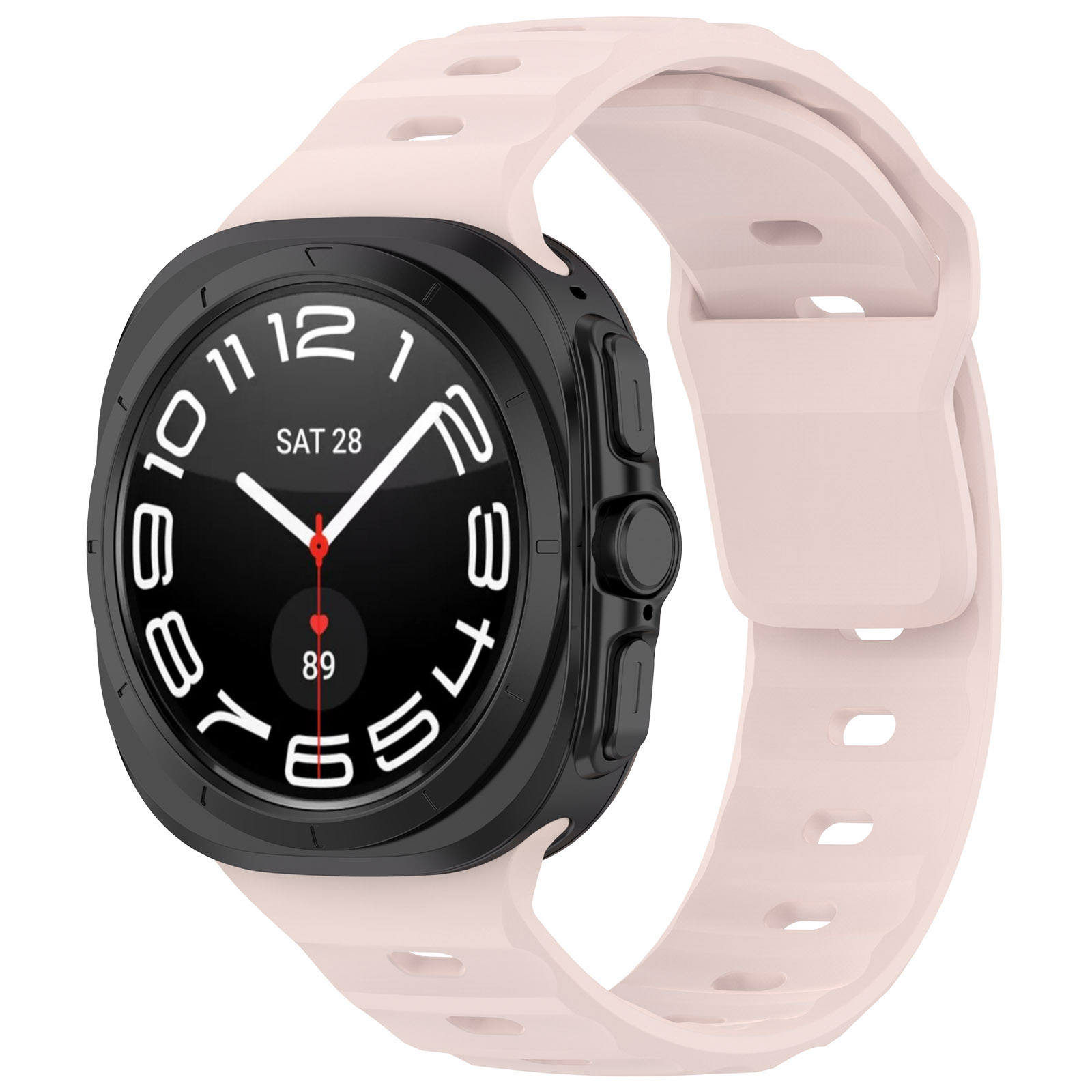 Bizon Strap Watch Silicone in pink for Galaxy Watch Ultra 47 mm