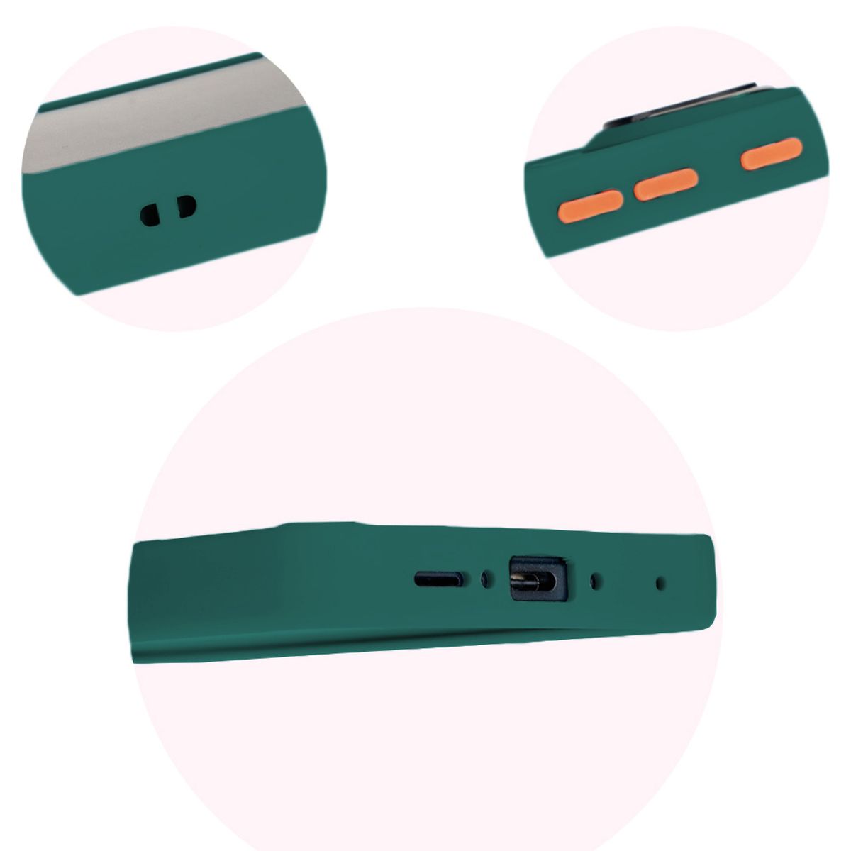 Precise cutouts, integrated covers, and cutout for lanyard in Bizon Case Hybrid Ring