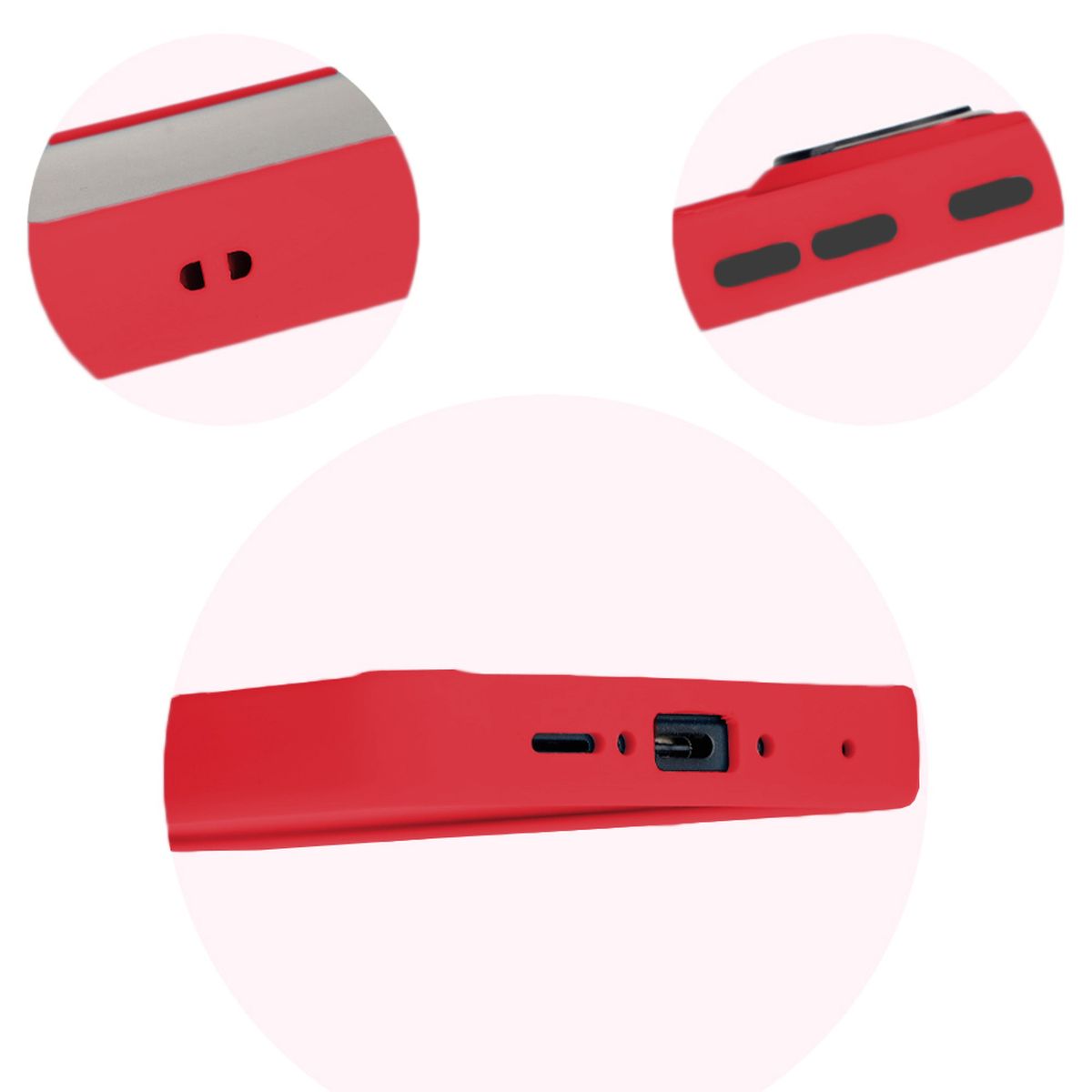 Decupaje precise, capace integrate și decupaj pentru curea în husă Bizon Case Hybrid Ring
