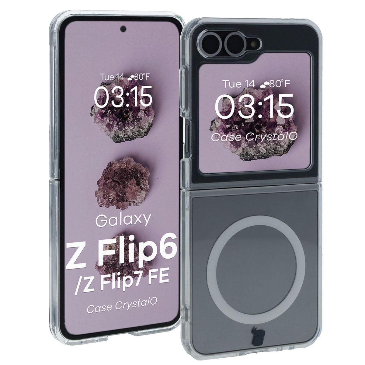 Przezroczyste etui Bizon Case CrystalO do Samsung Galaxy Z Flip6