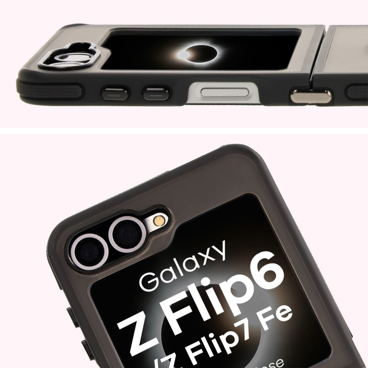 Full cutout and raised edges for the camera in Bizon Case Eclipse