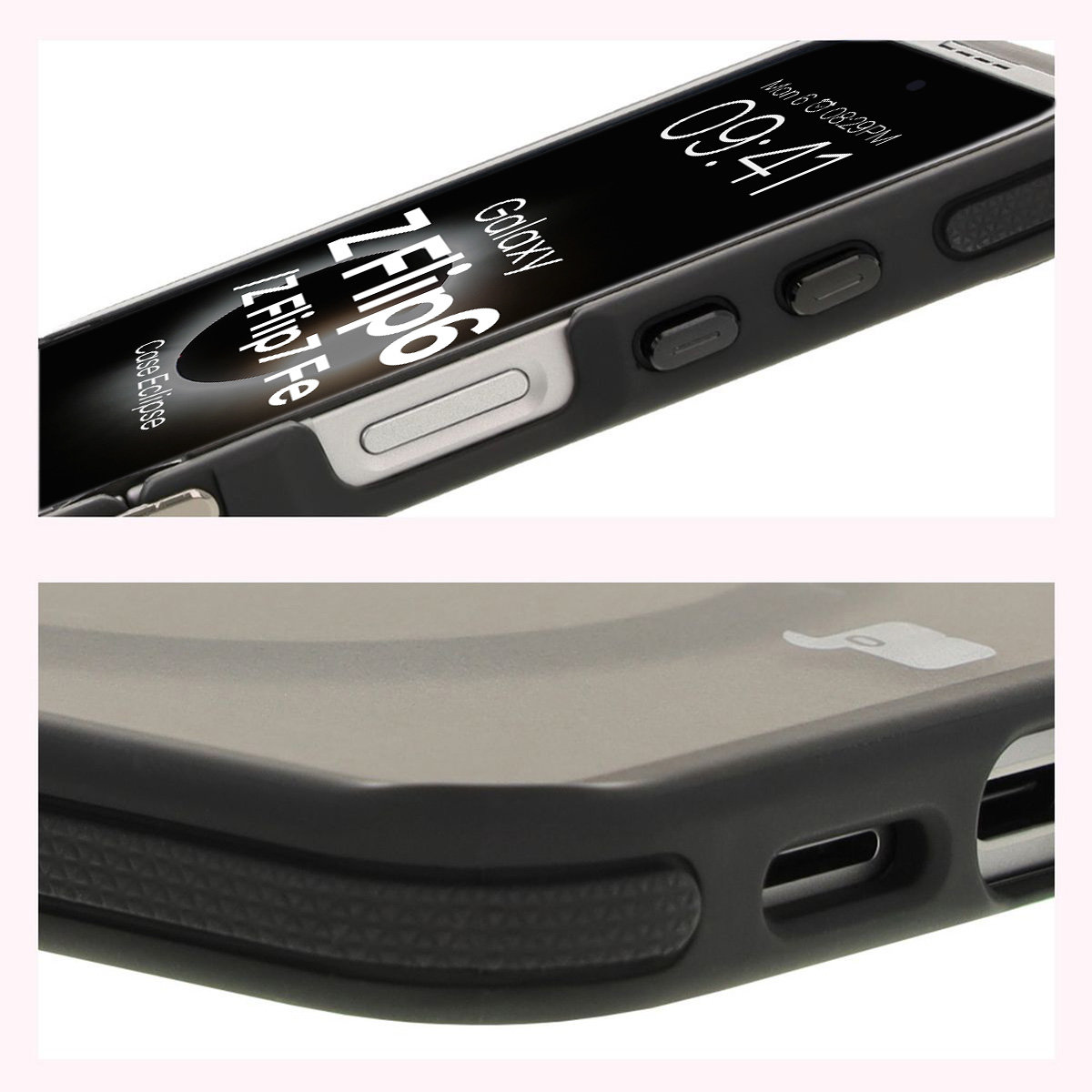 Shock absorption function and raised screen edges in Bizon Case Eclipse