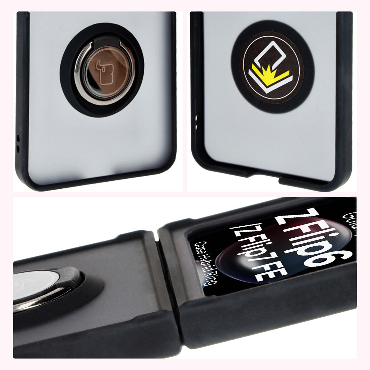 Proprietăți Bizon Case Hybrid Ring: ramă anti-derapantă și design mat