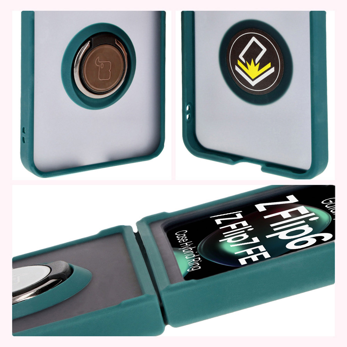 Eigenschaften der Bizon Case Hybrid Ring: rutschfester Rahmen und mattes Design