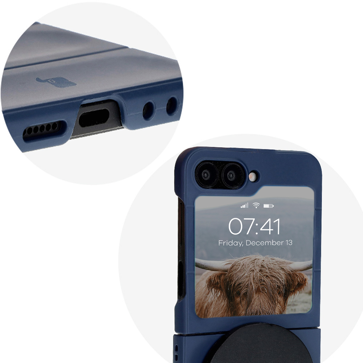 Precise cutouts and compatibility with wireless charging in Bison Case Tur